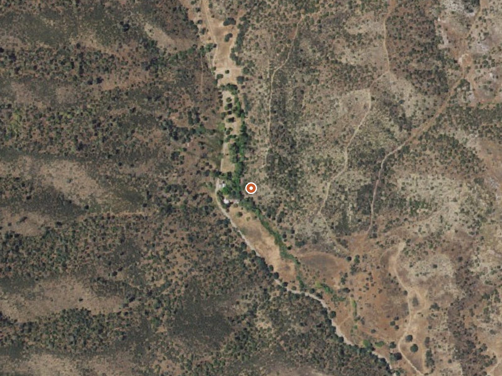 Aerial view of the ground around Coalinga Mineral Springs