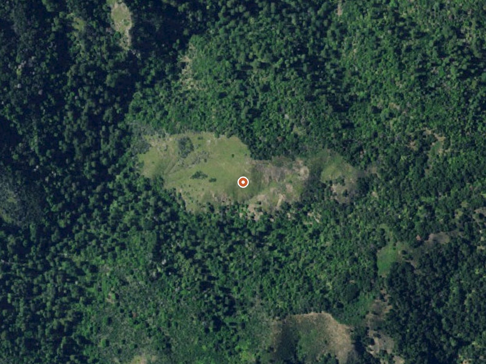 Aerial view of the ground around Dolans Hot Spring