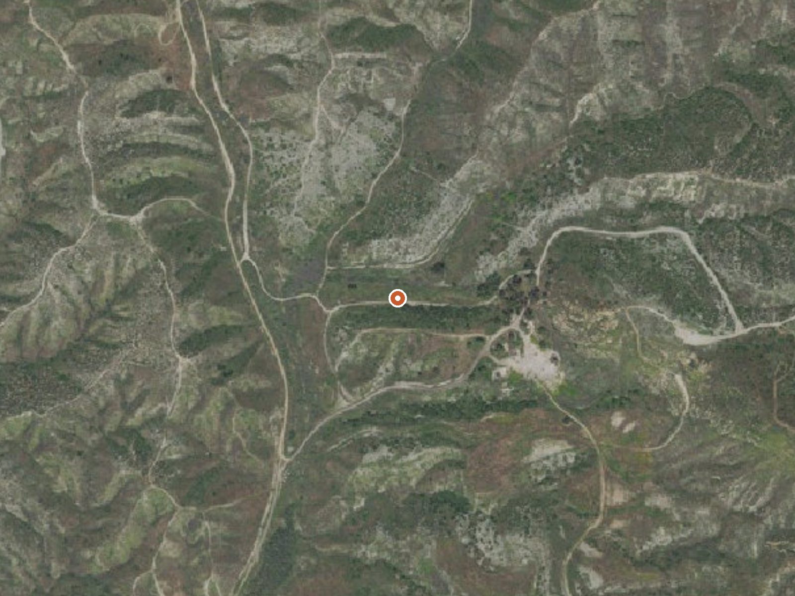 Aerial view of the ground around Eden Hot Springs