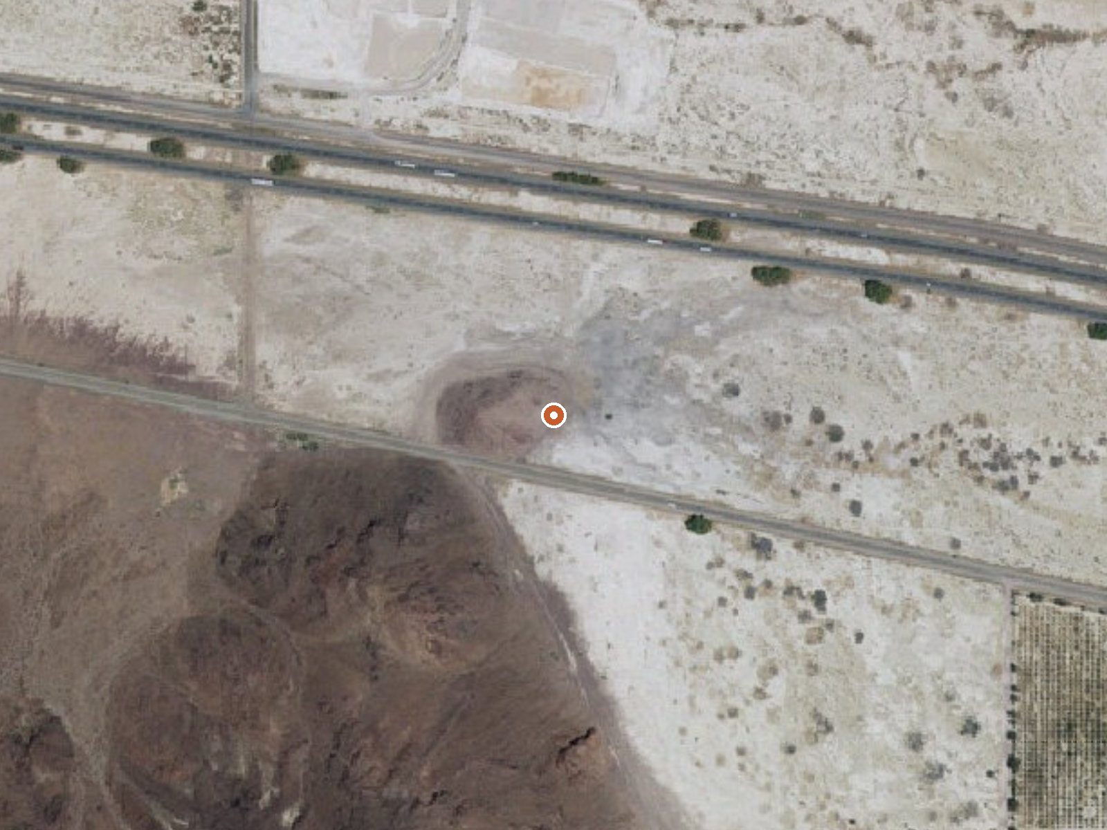 Aerial view of the ground around Newberry Spring