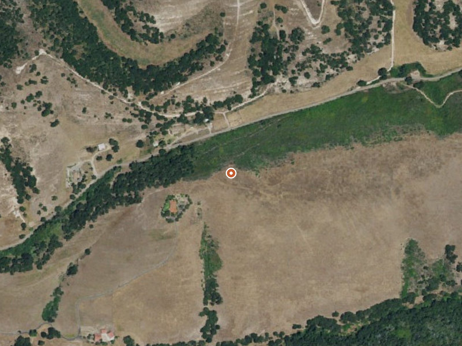 Aerial view of the ground around Newsom Springs