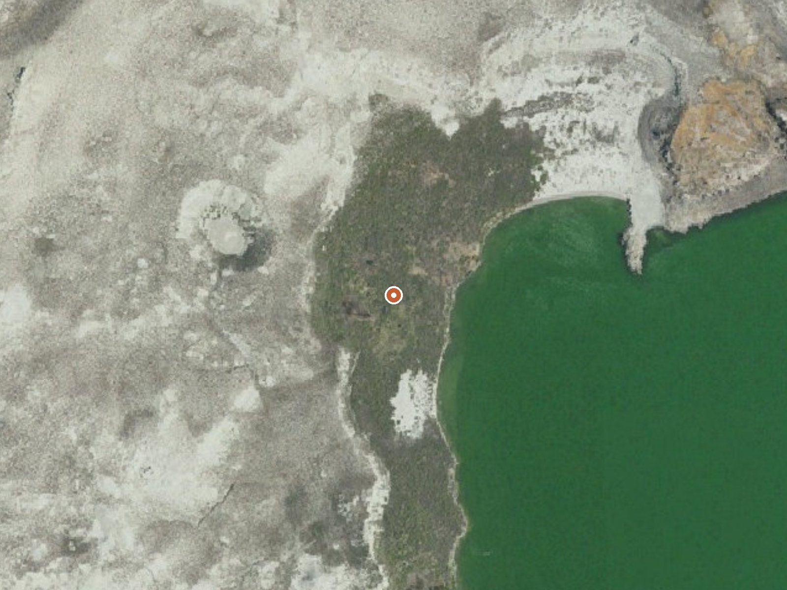 Aerial view of the ground around Paoha Island Springs
