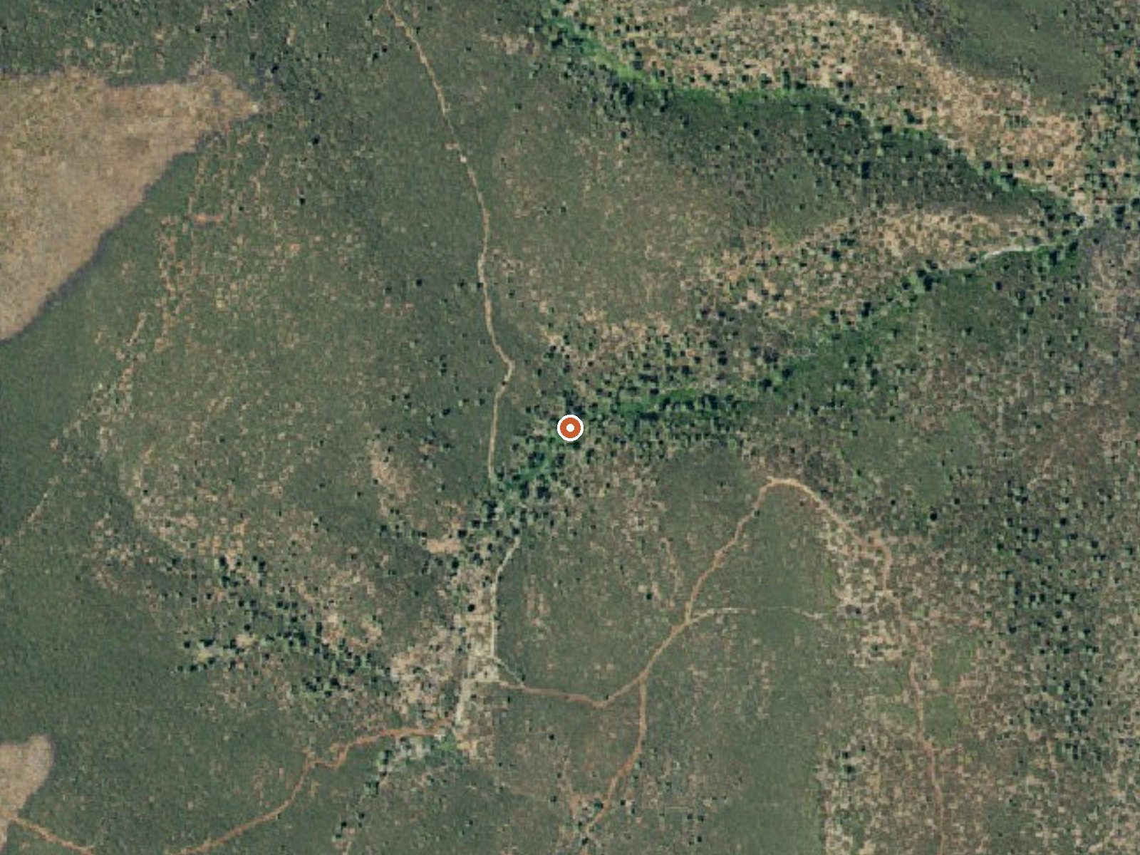 Aerial view of the ground around Pseudo Complexion Spring