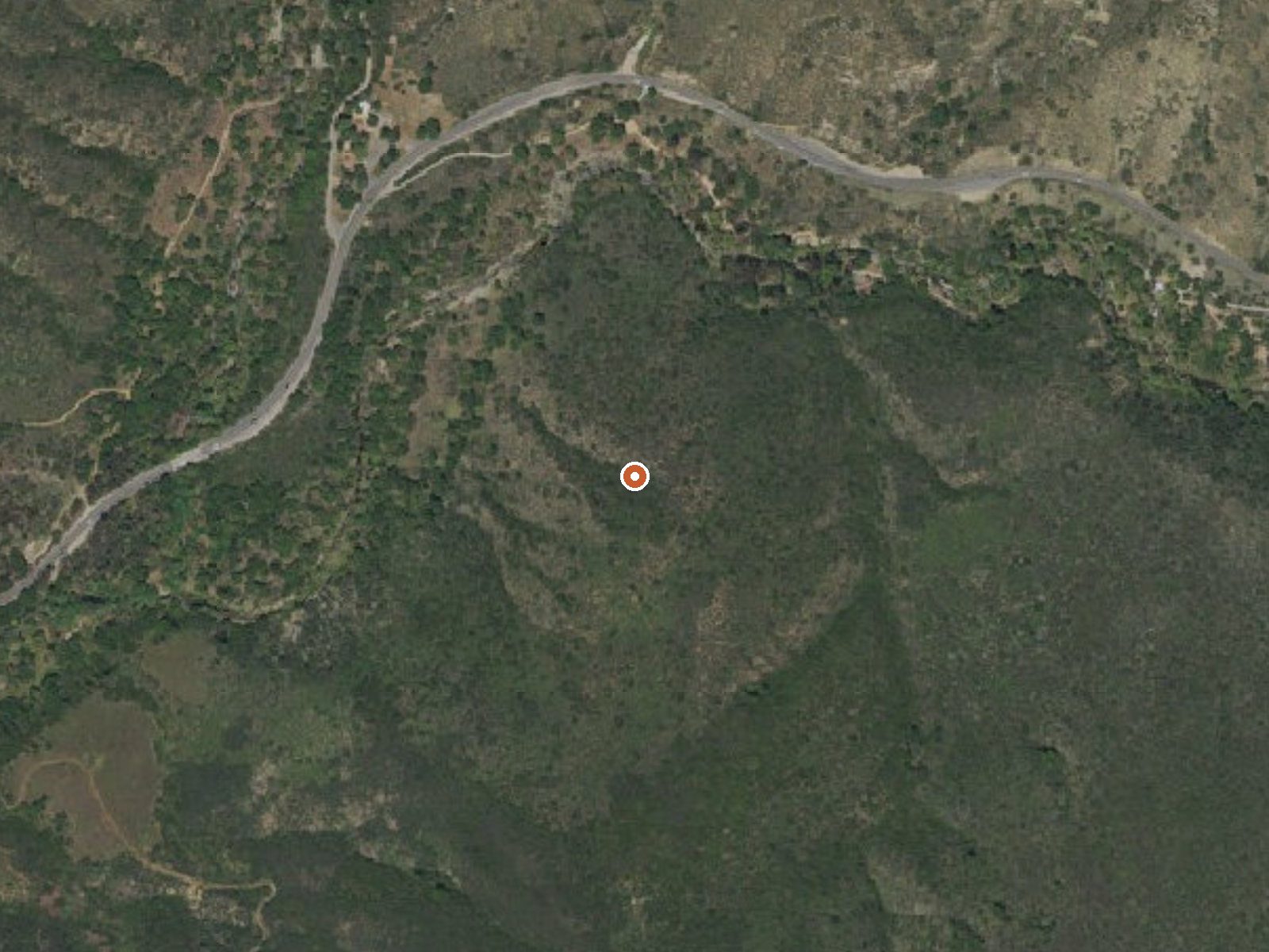 Aerial view of the ground around San Juan Hot Springs