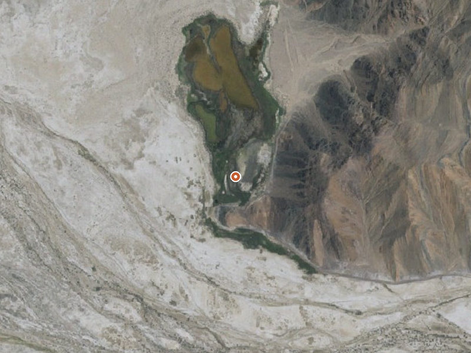 Aerial view of the ground around Saratoga Spring