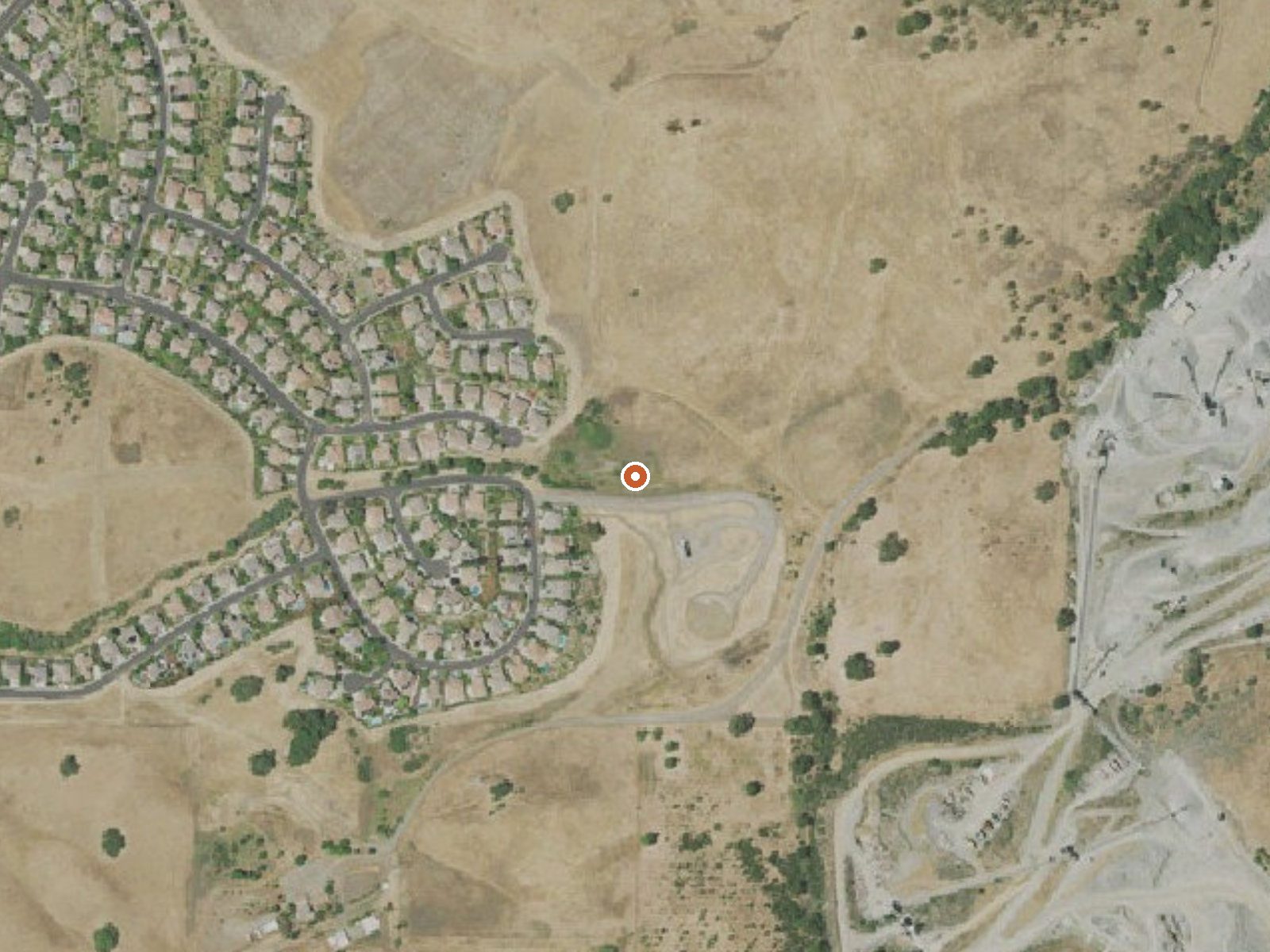 Aerial view of the ground around Springs
