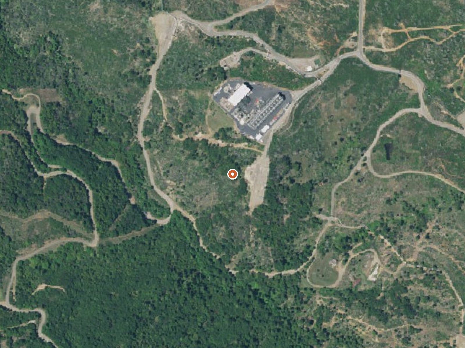 Aerial view of the ground around Little Geysers