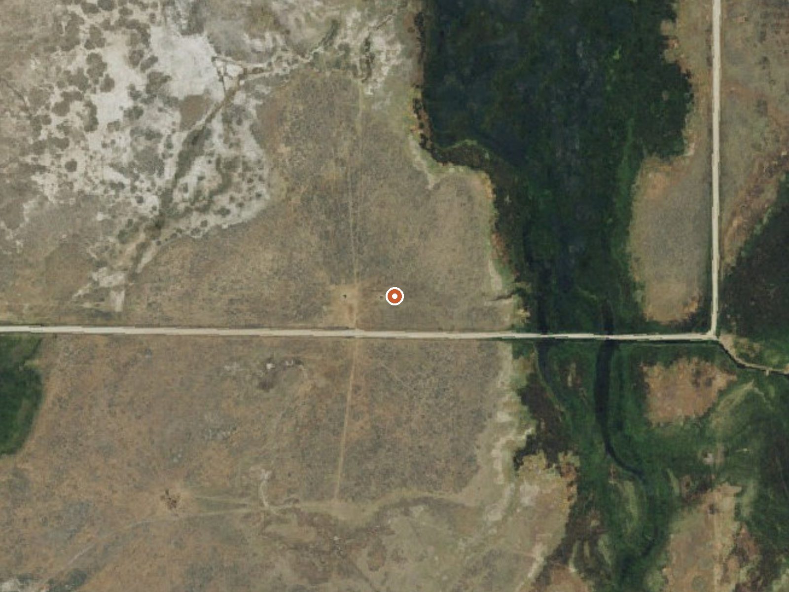 Aerial view of the ground around Marble Hot Springs