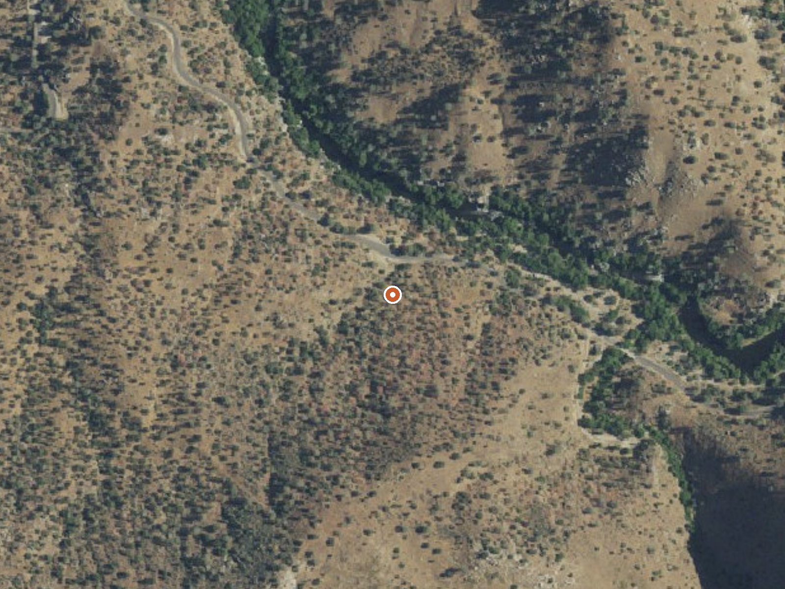 Aerial view of the ground around Miracle Hot Sprs, Hobo Hot Sprs