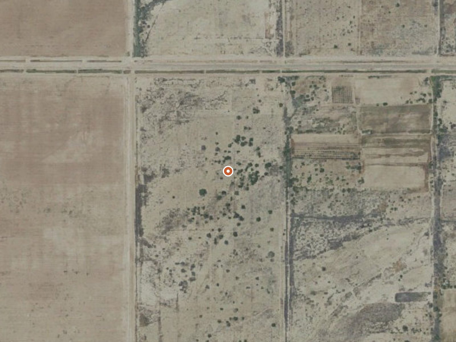 Aerial view of the ground around Mud Volcanoes