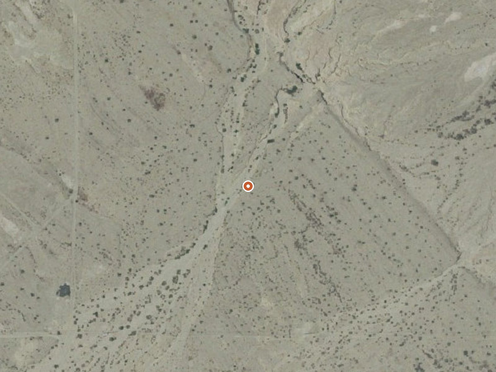 Aerial view of the ground around Mud Volcanoes