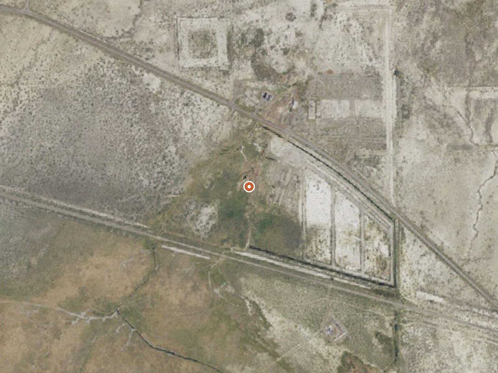 Aerial view of the ground around Wendel Hot Springs