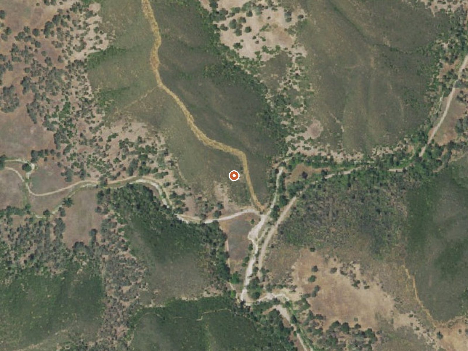 Aerial view of the ground around Zim Zim Spring
