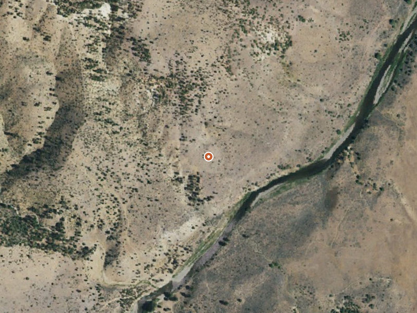Aerial view of the ground around the spring