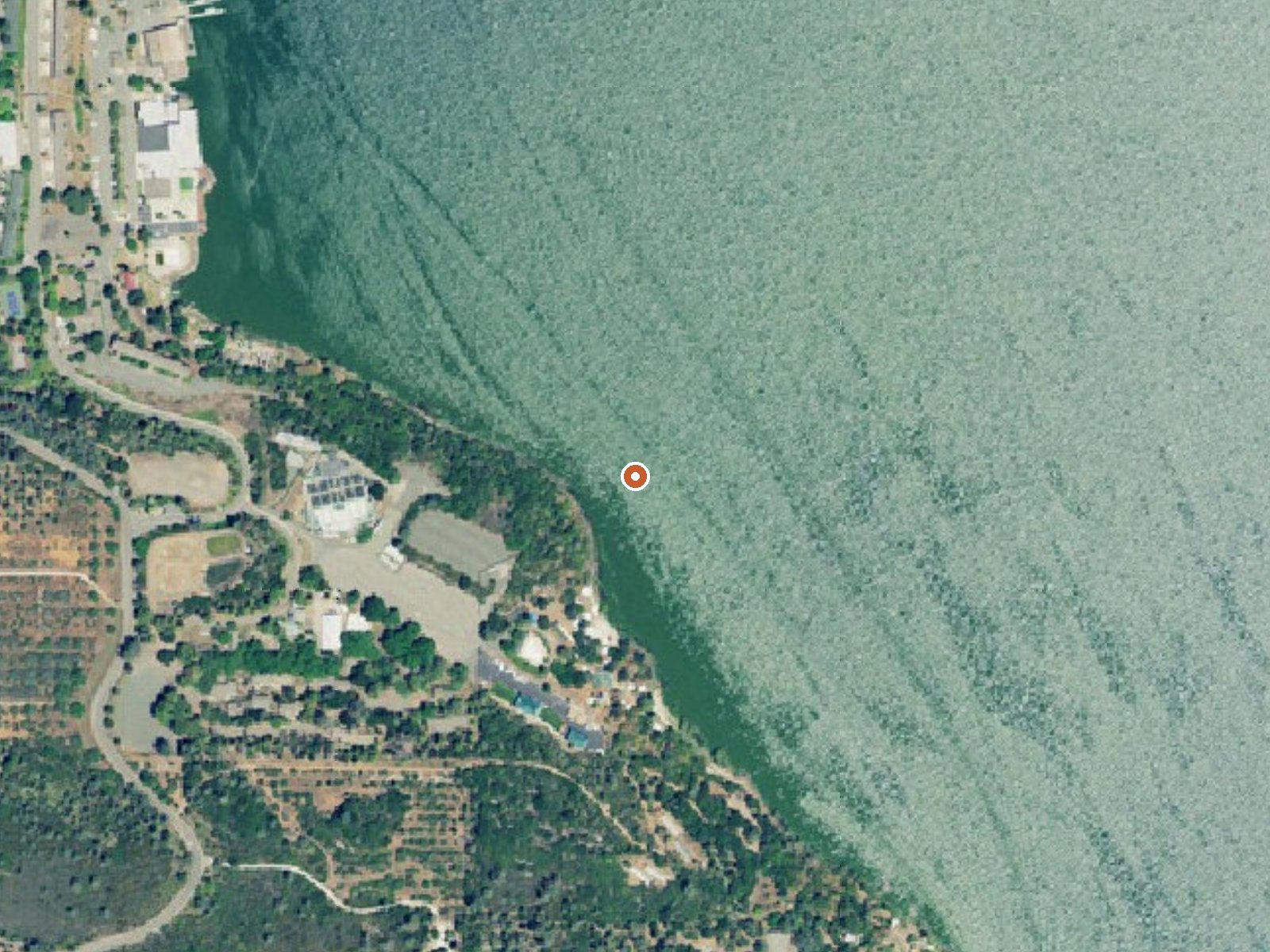 Aerial view of the ground around the spring