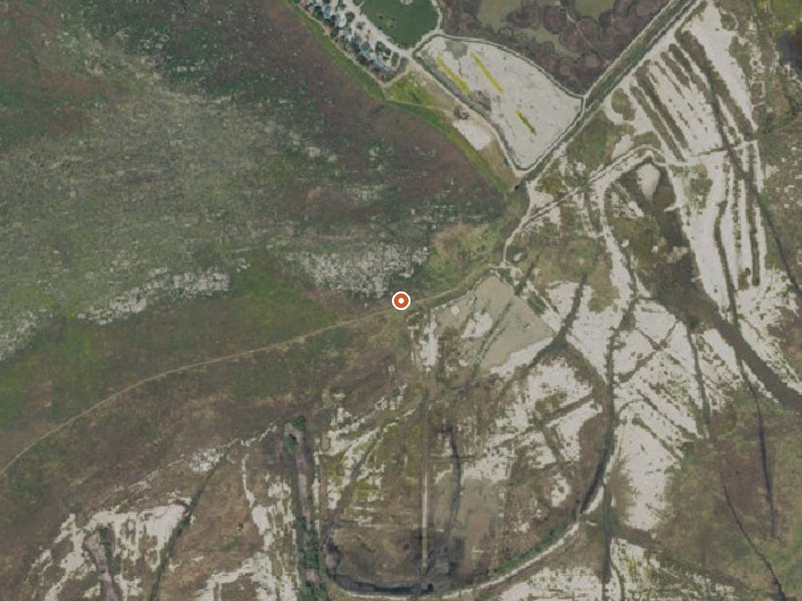 Aerial view of the ground around the spring