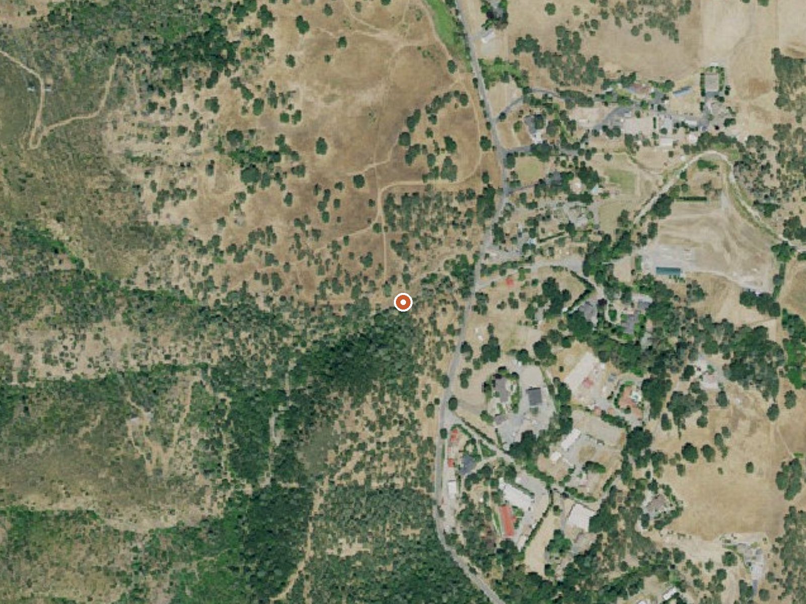 Aerial view of the ground around the spring