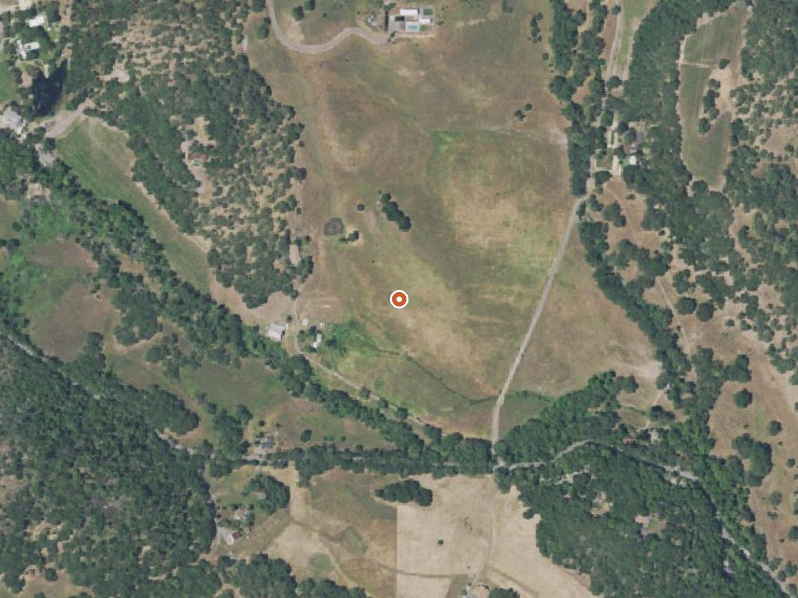 Aerial view of the ground around the spring