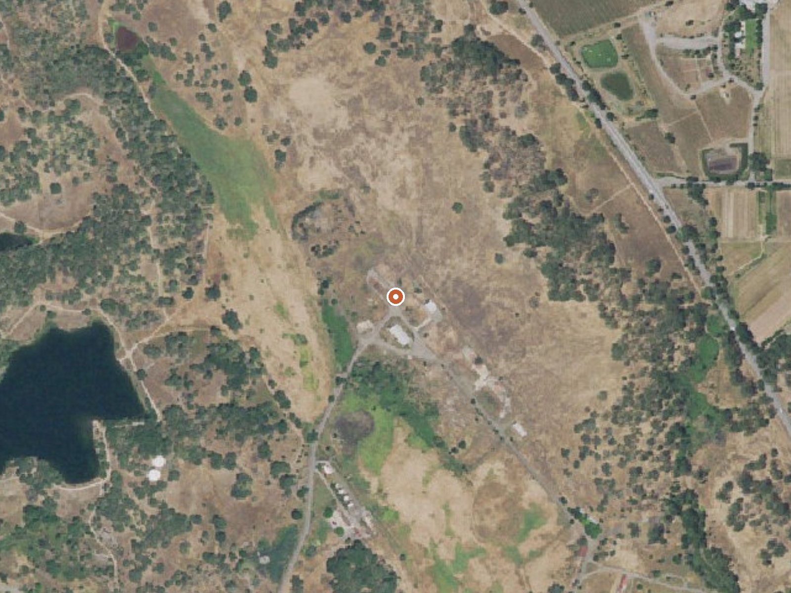 Aerial view of the ground around the spring