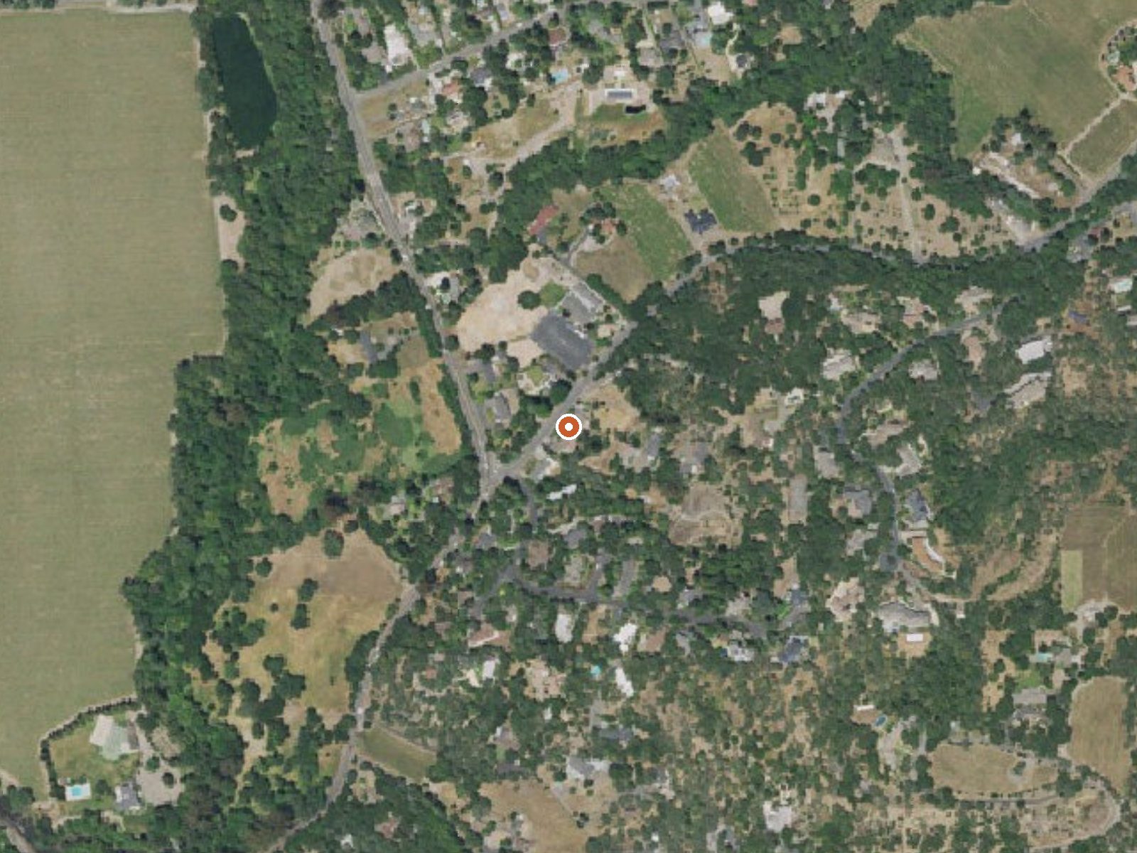 Aerial view of the ground around the spring