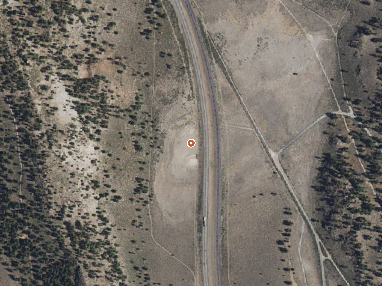 Aerial view of the ground around the spring