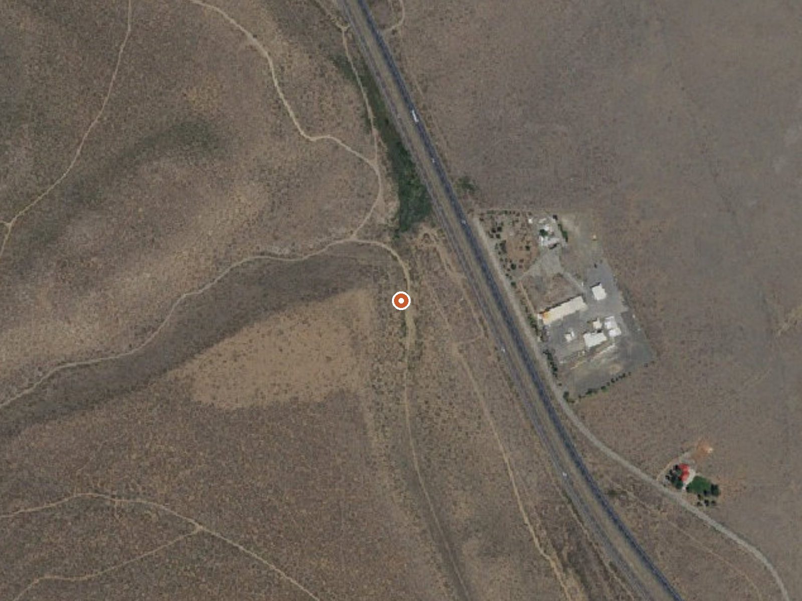 Aerial view of the ground around the spring