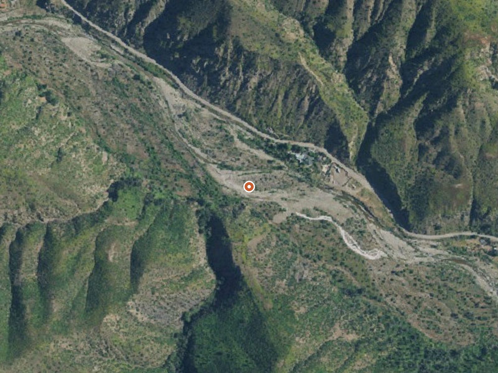 Aerial view of the ground around Stingleys Hot Springs