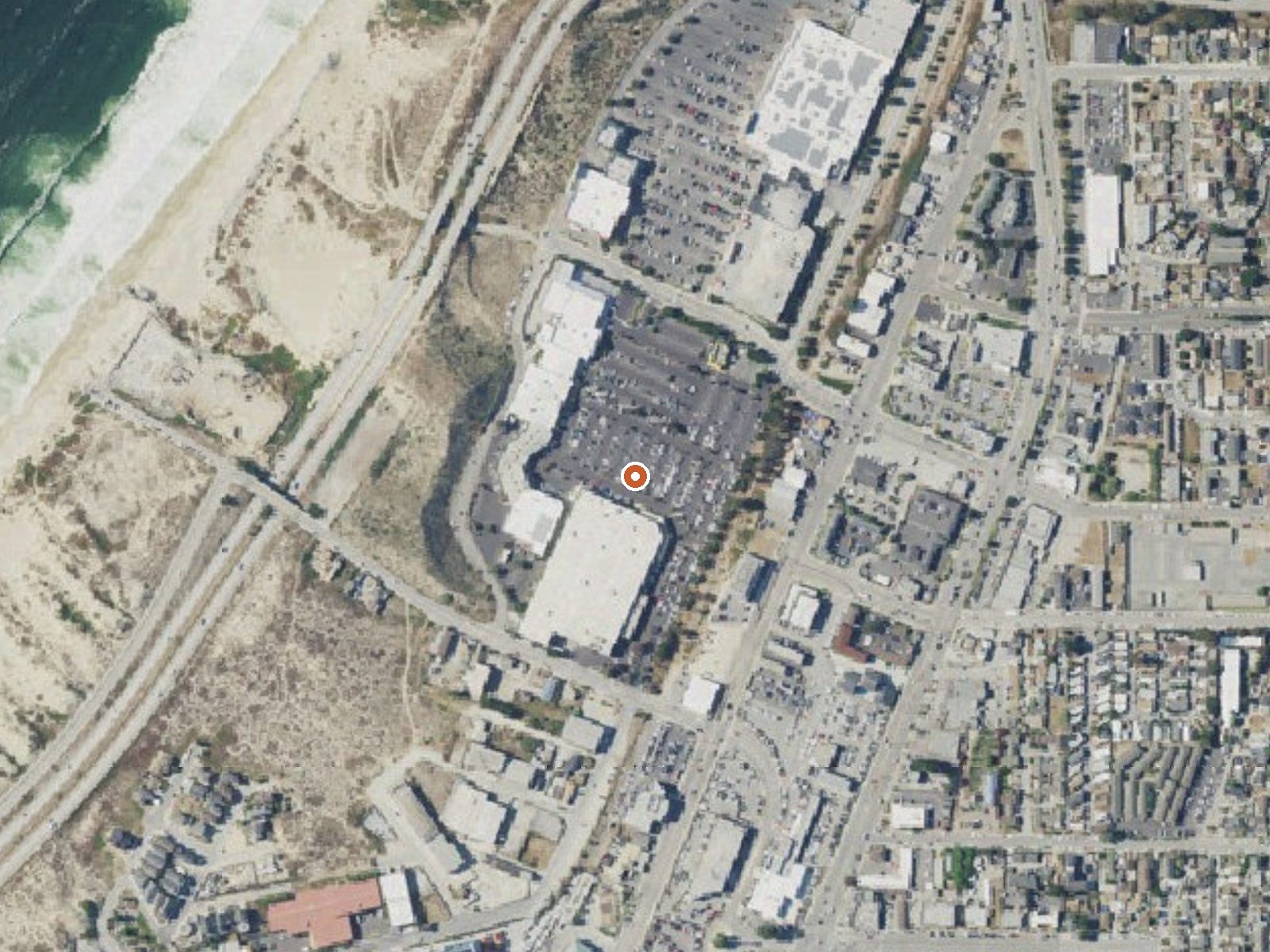 Aerial view of the ground around Sulphur Hot Spring