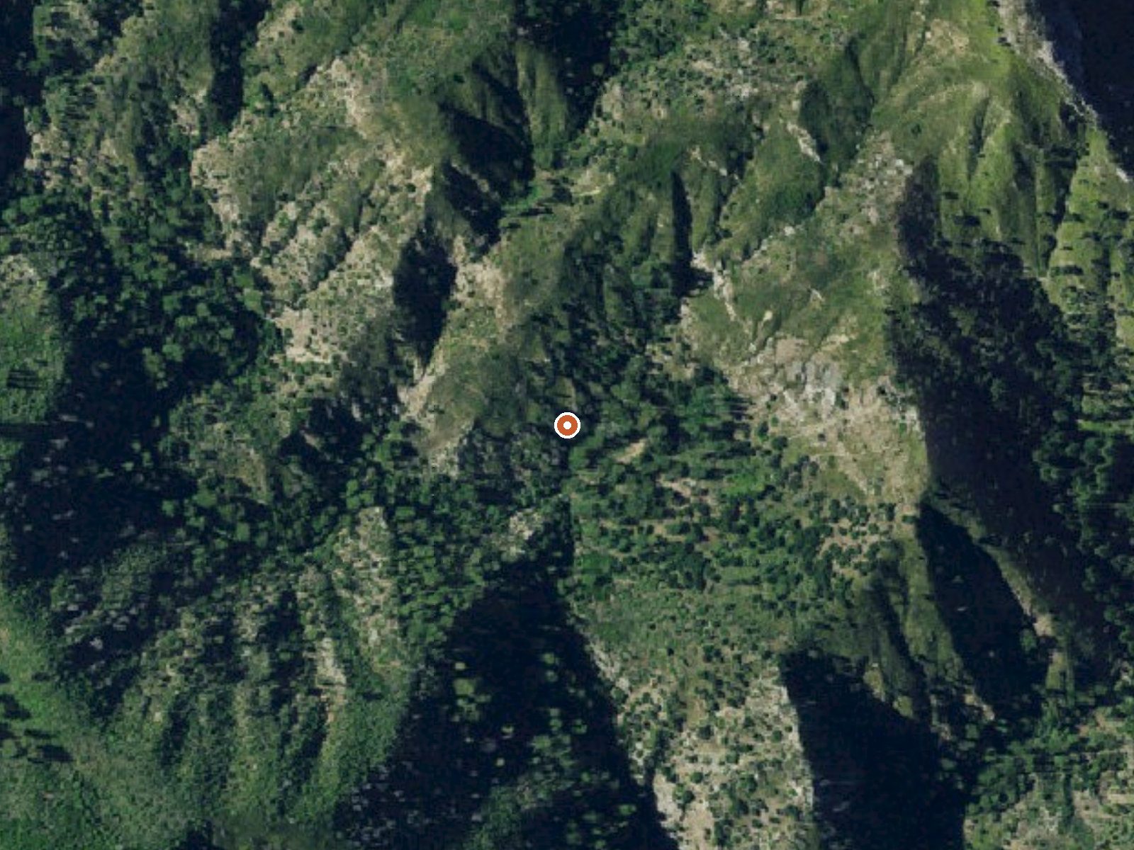 Aerial view of the ground around Sykes Hot Spring