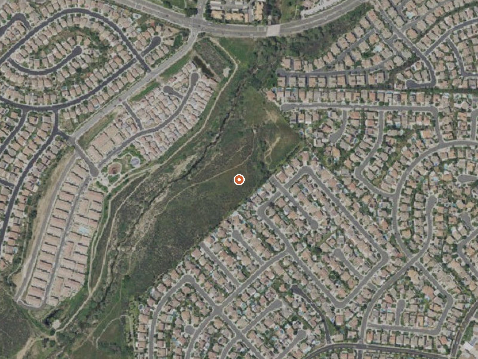 Aerial view of the ground around Temecula Hot Springs