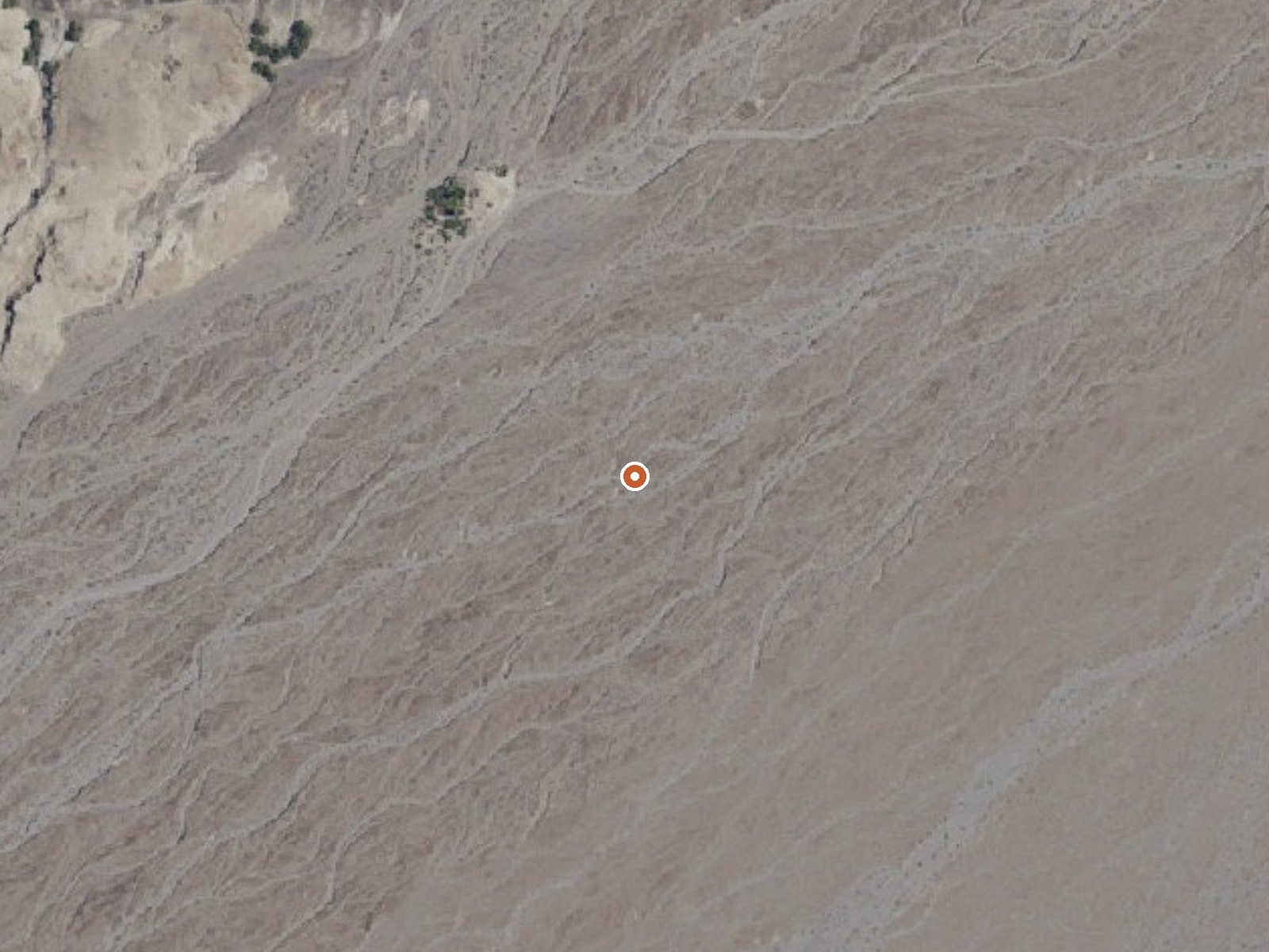 Aerial view of the ground around Upper Warm Spring