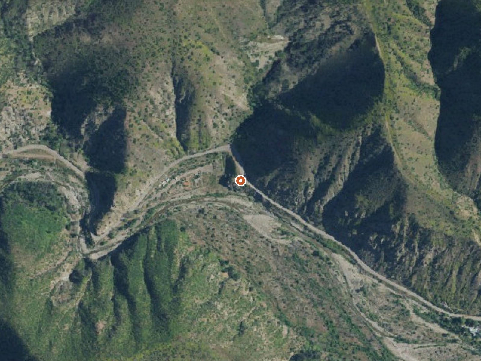 Aerial view of the ground around Vickers Hot Springs