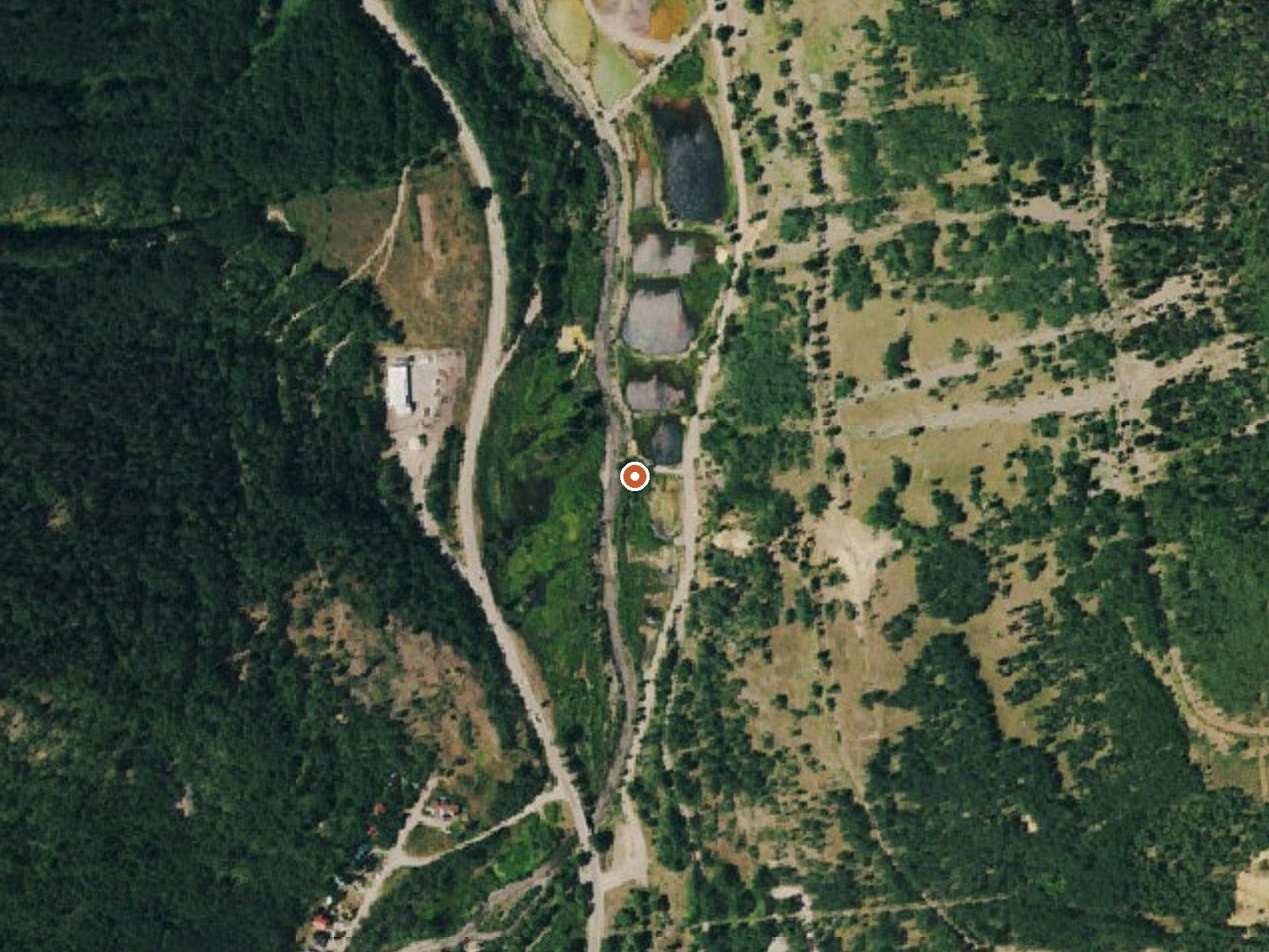 Aerial view of the ground around Rico 2