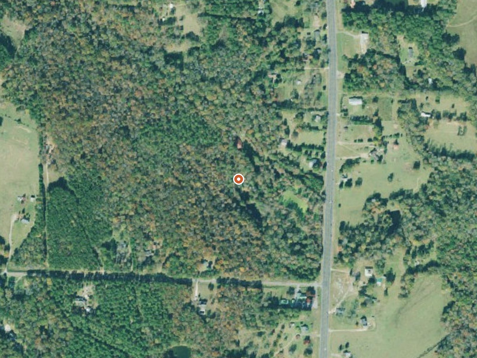 Aerial view of the ground around Taylor Spring