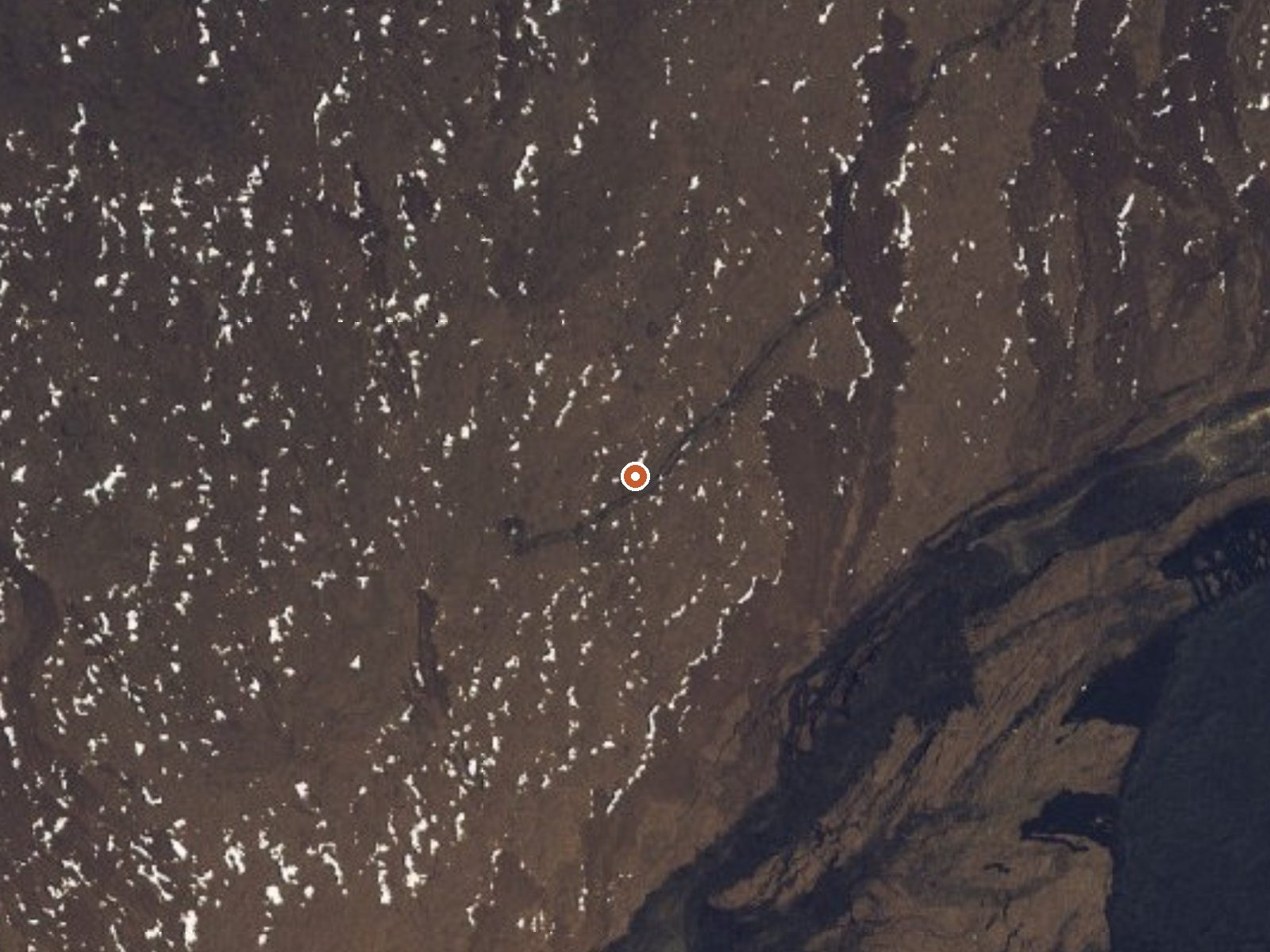 Aerial view of the ground around Steam Vents