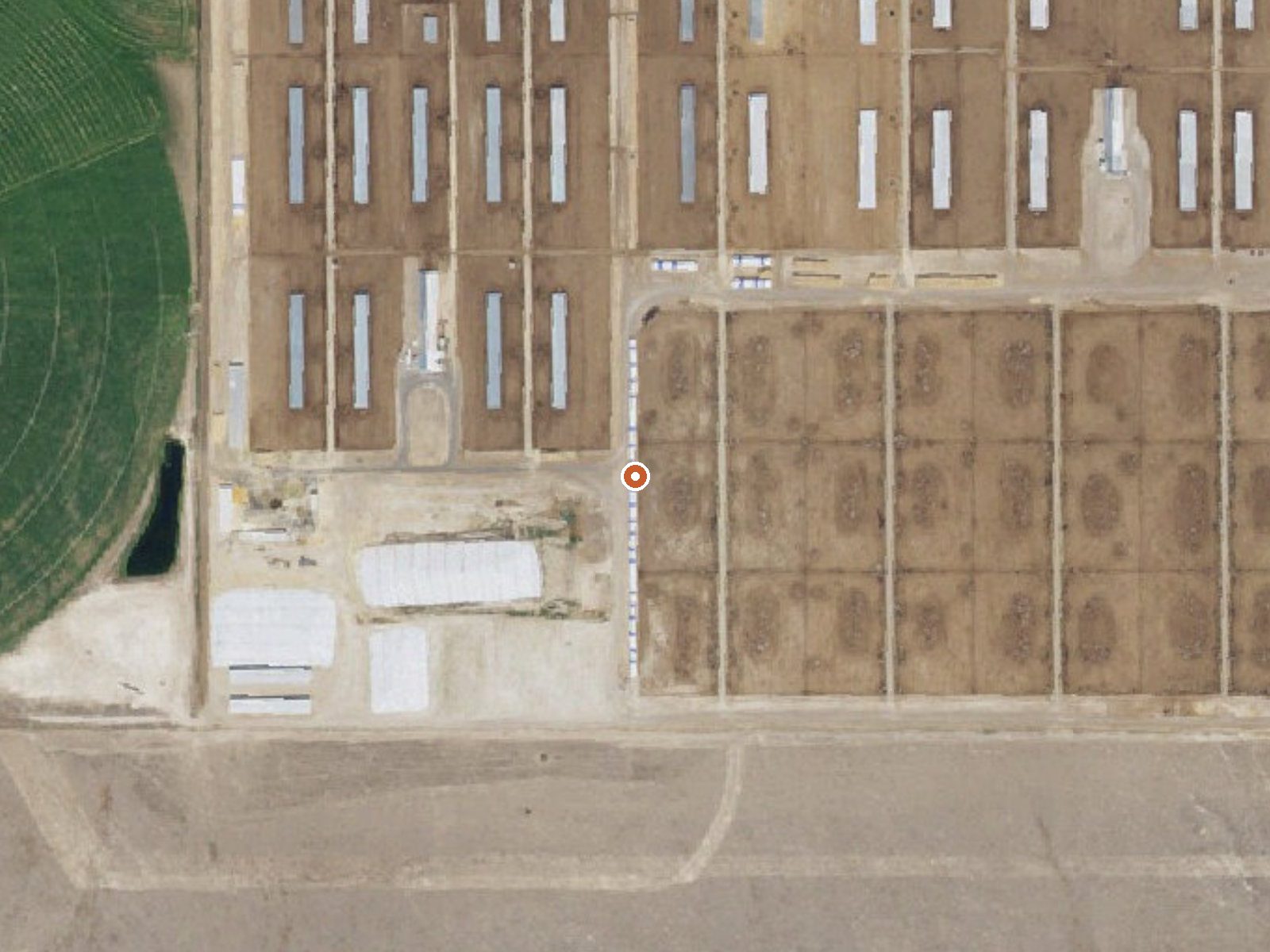 Aerial view of the ground around Artesian City Hot Springs
