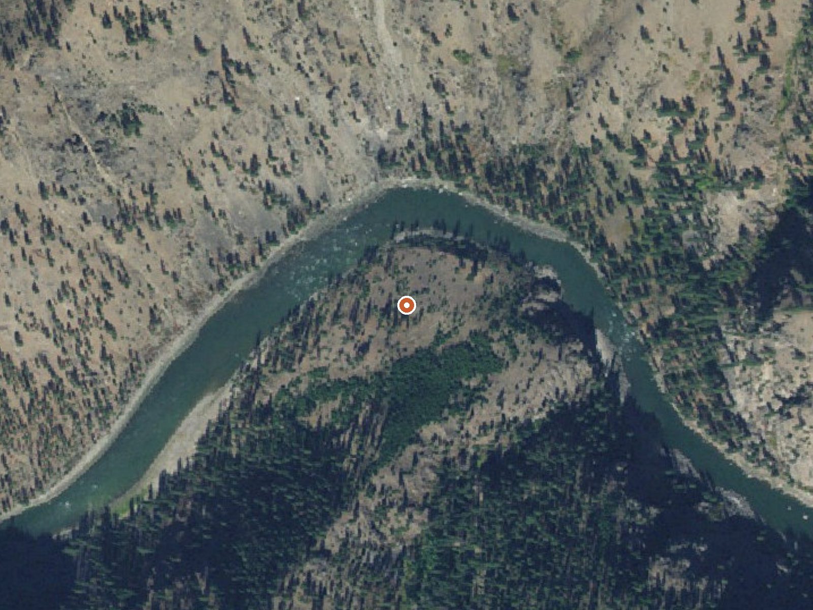 Aerial view of the ground around Barth Hot Springs