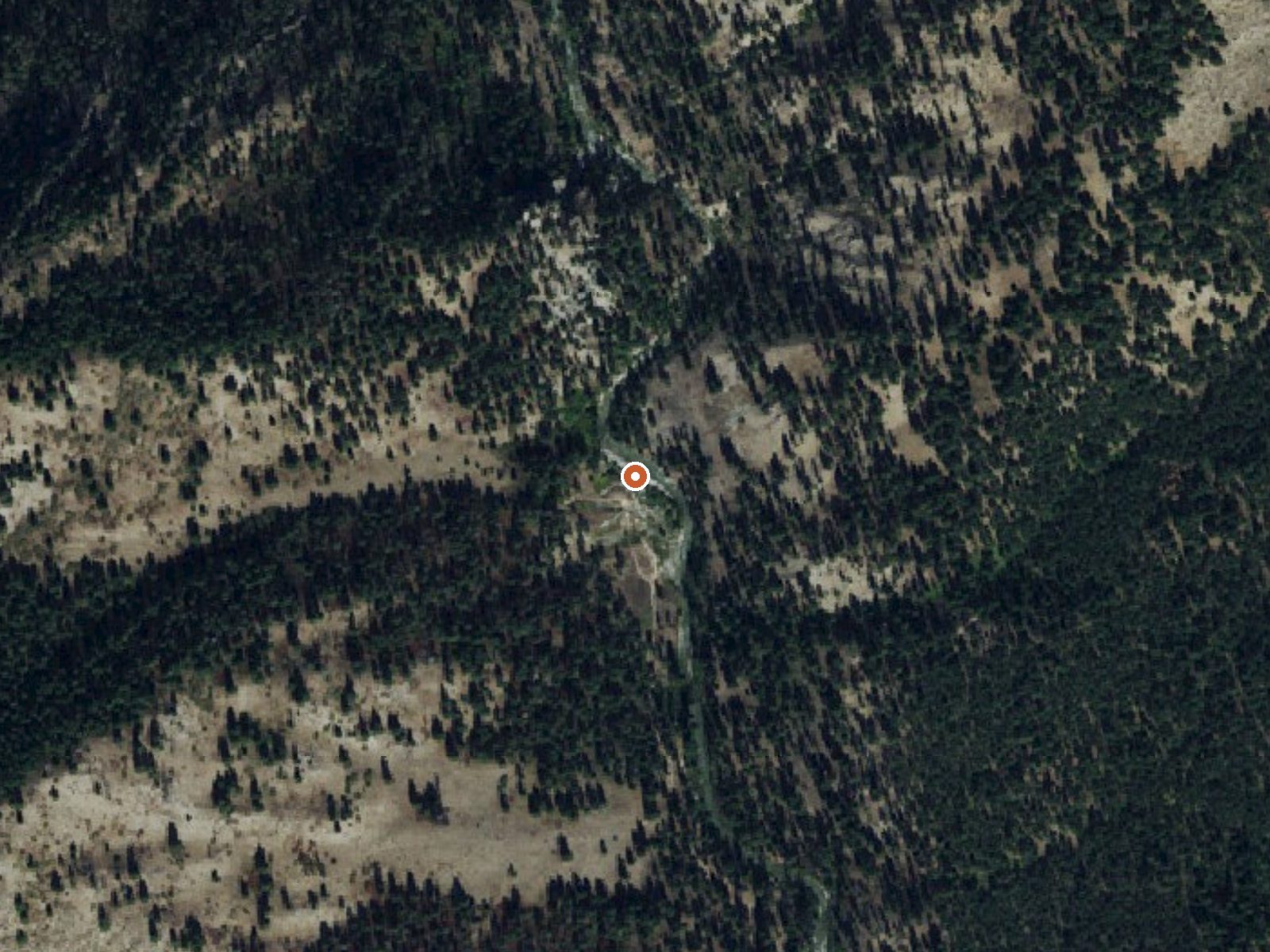 Aerial view of the ground around Bonneville Hot Springs