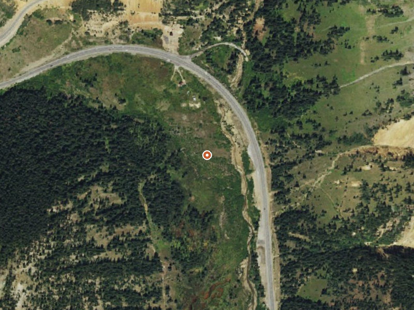Aerial view of the ground around Chattanooga Hot Spring