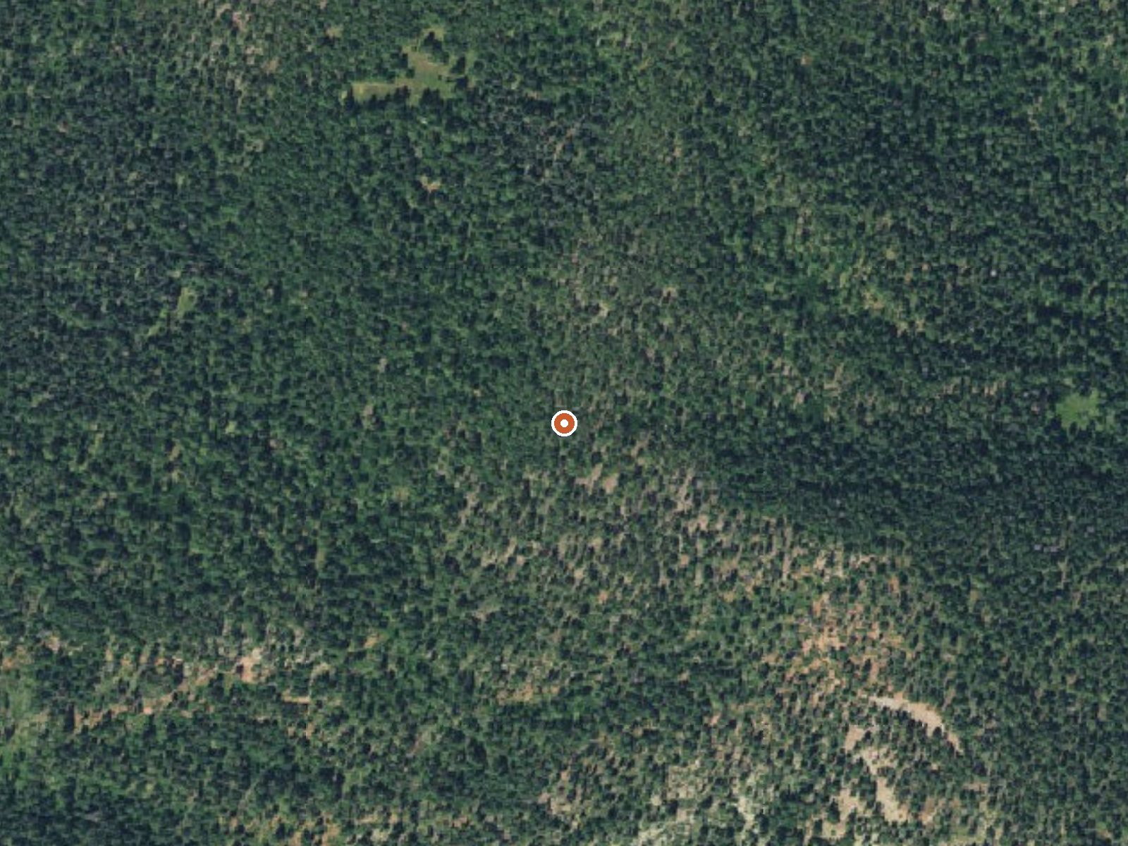 Aerial view of the ground around Piedra River Hot Springs