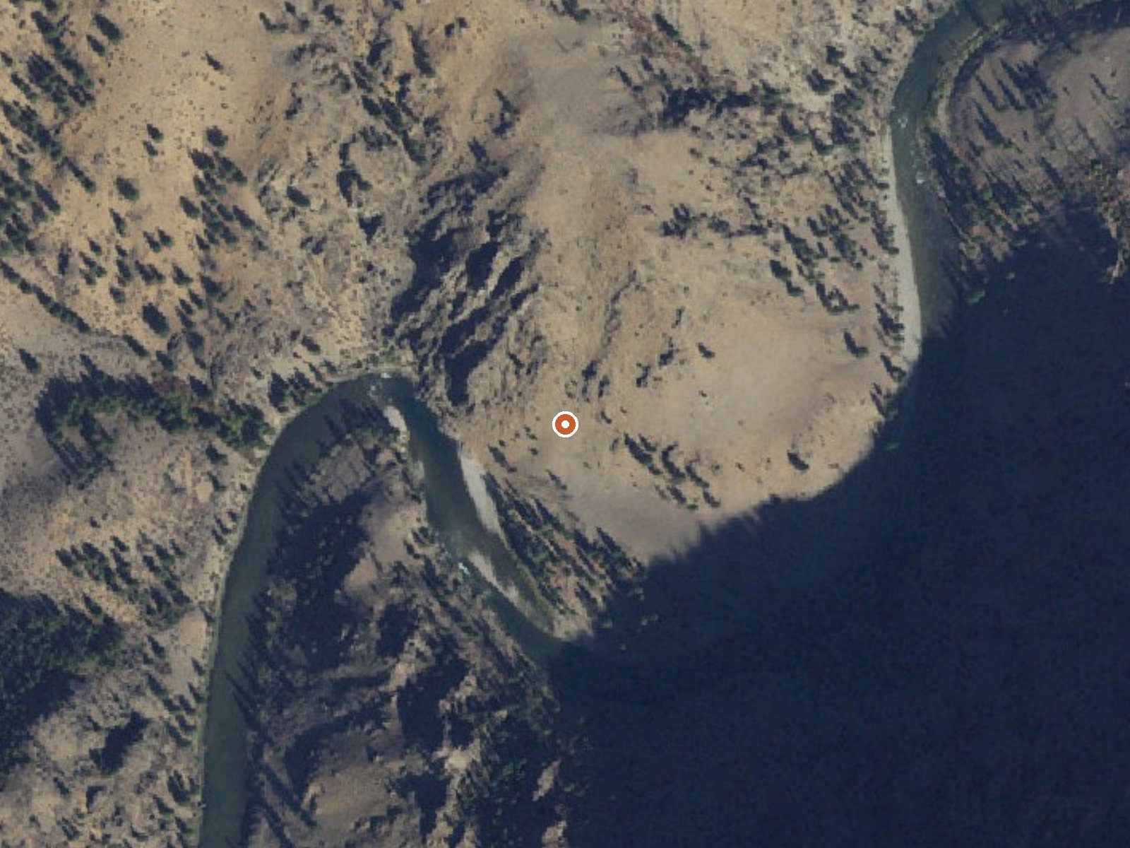 Aerial view of the ground around Hospital Hot Spring