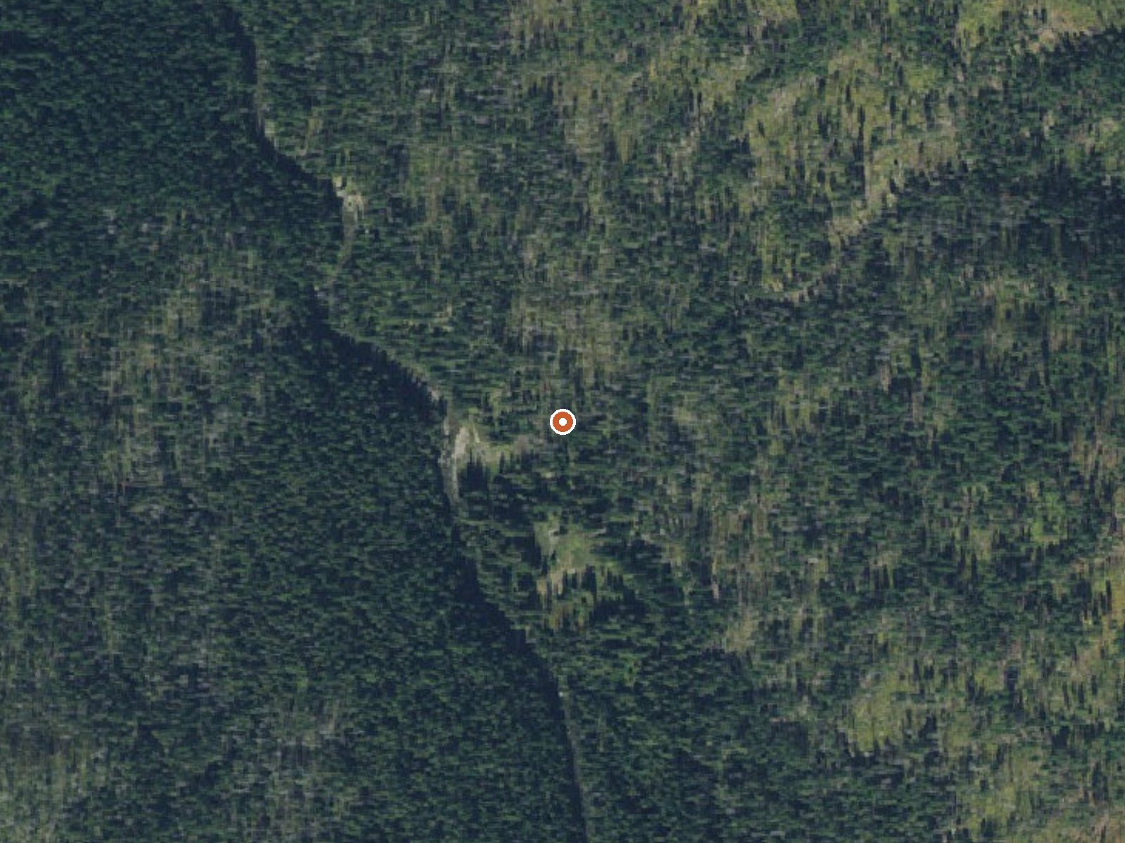 Aerial view of the ground around Jerry Johnson Hot Springs