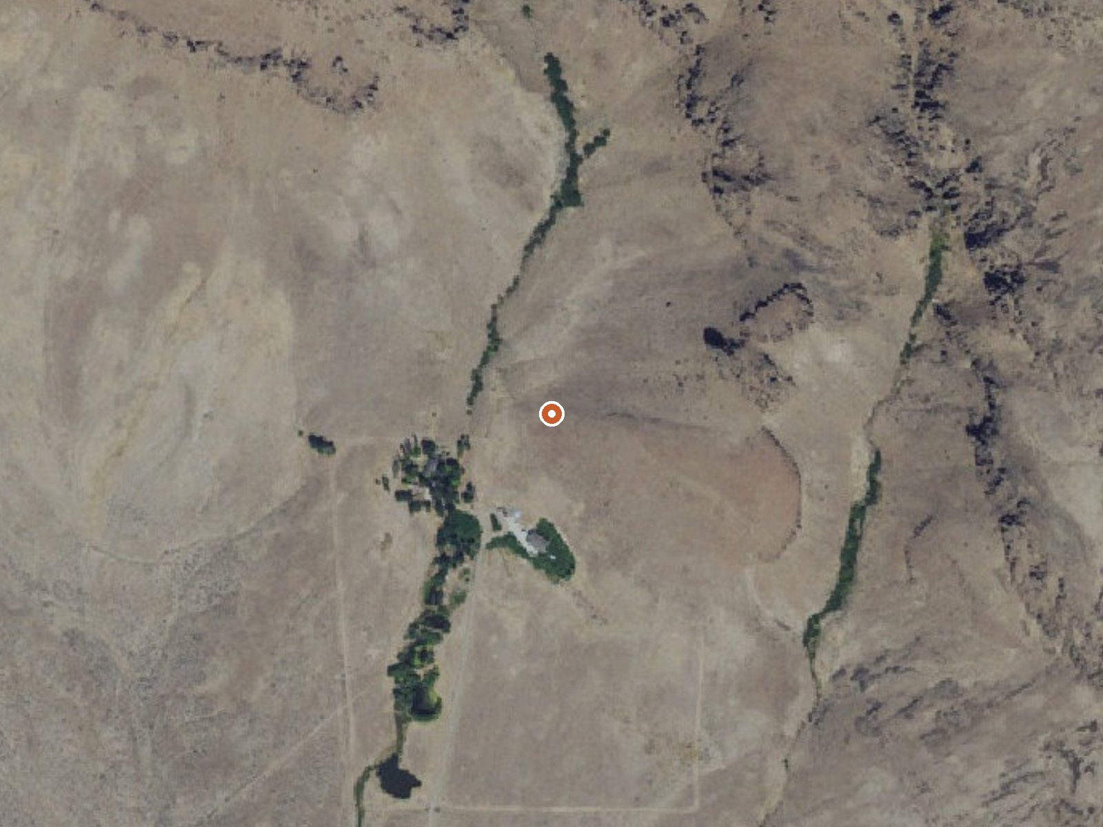 Aerial view of the ground around Latty Hot Spring