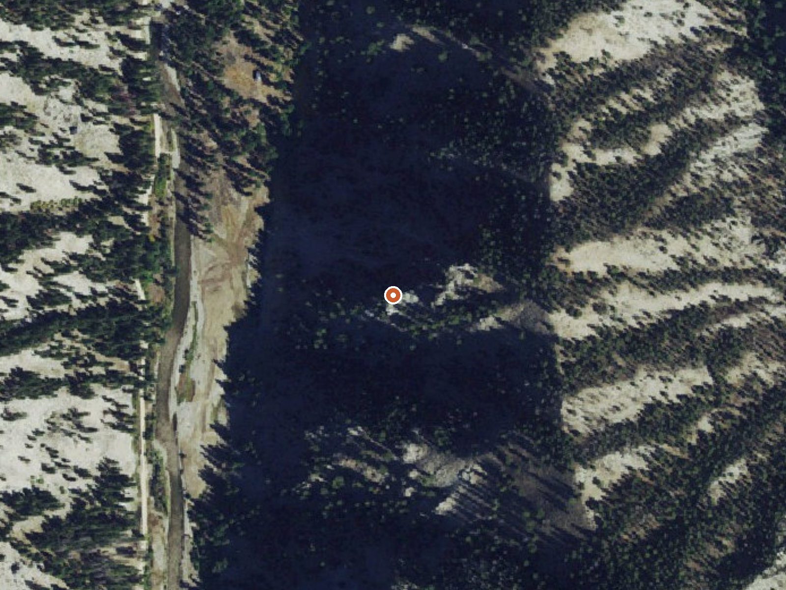 Aerial view of the ground around Lightfoot Hot Springs