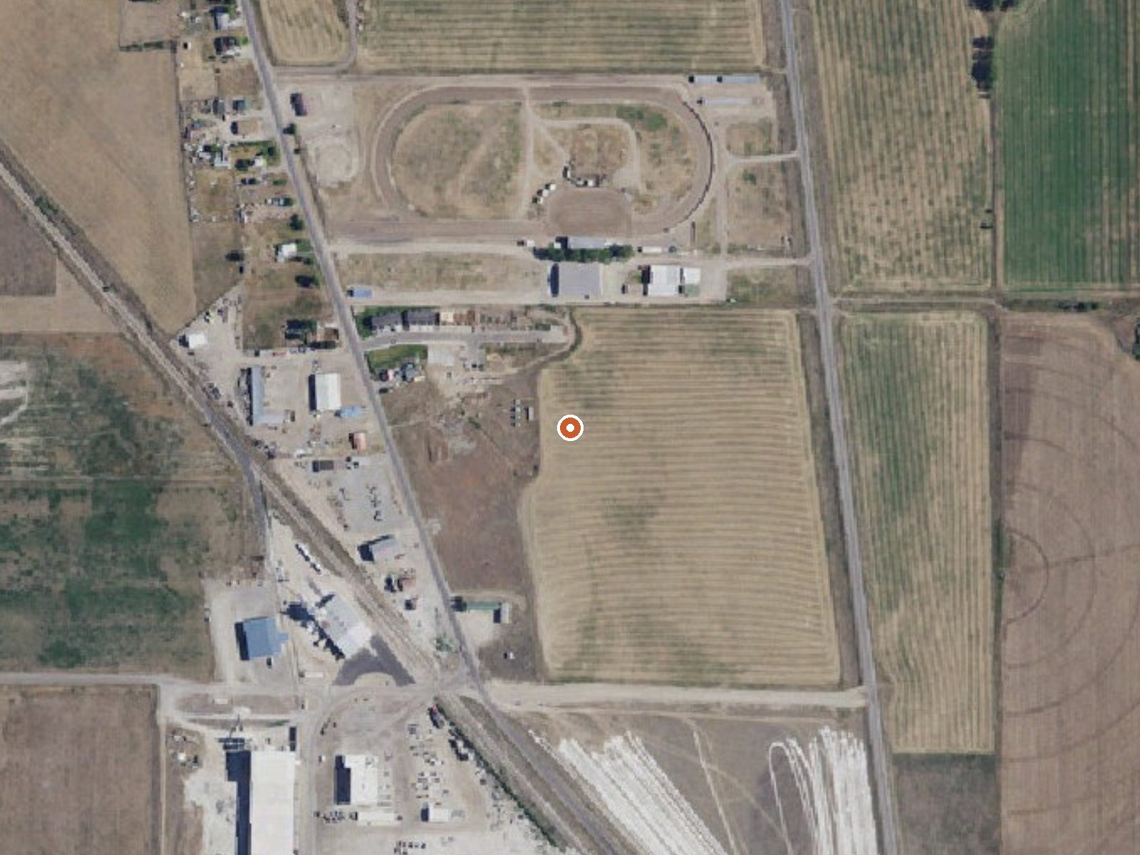Aerial view of the ground around Malad Warm Spring