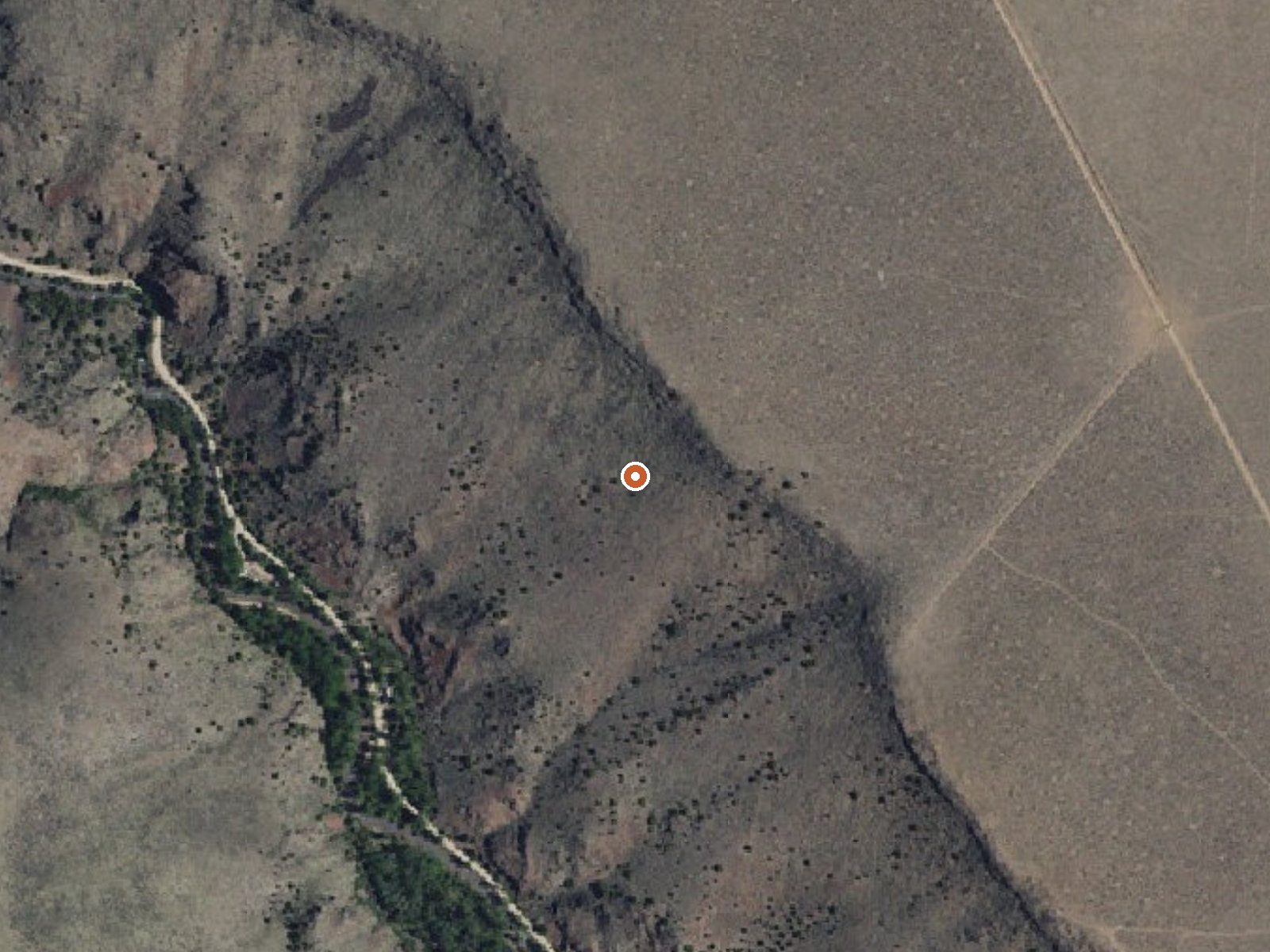 Aerial view of the ground around Murphy Hot Springs