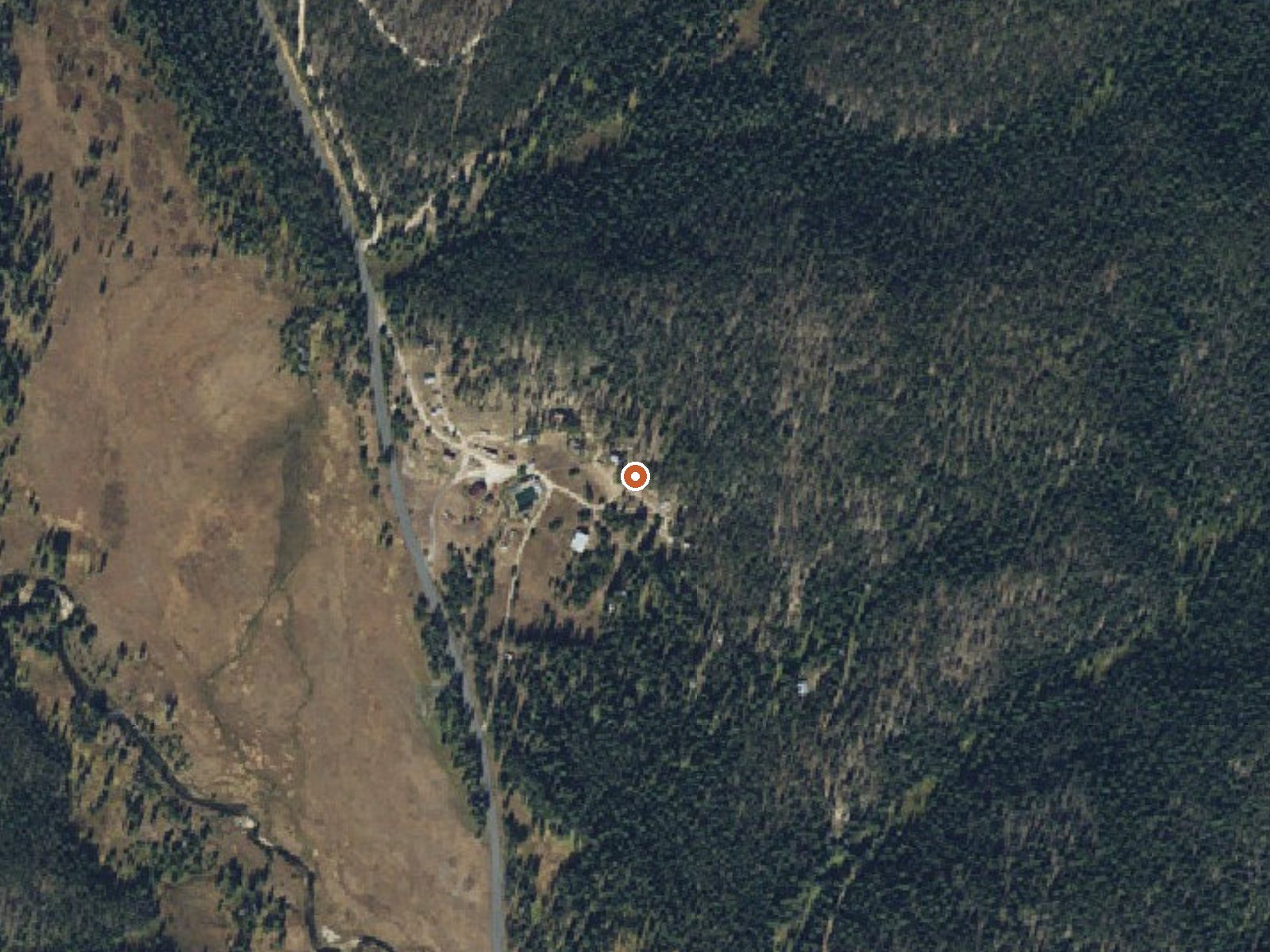 Aerial view of the ground around Burgdorf Hot Springs