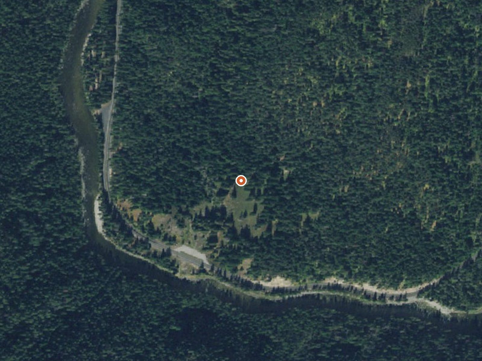 Aerial view of the ground around Colgate Warm Springs