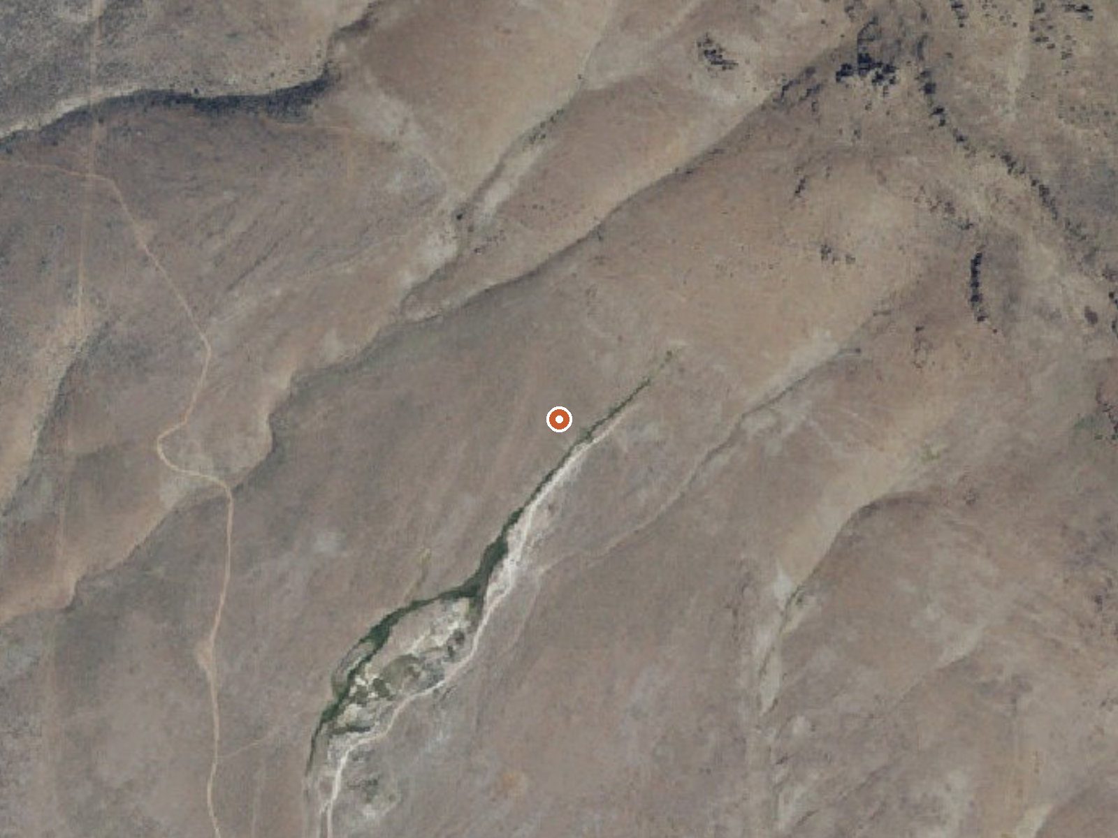 Aerial view of the ground around Coyote Hot Spring