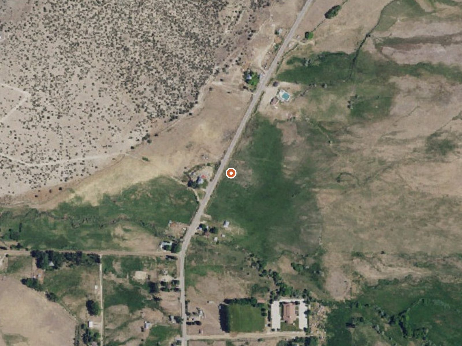 Aerial view of the ground around Durfee Spring